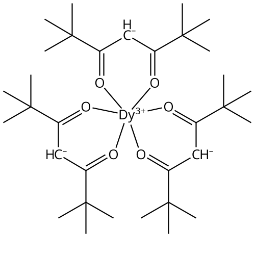 Tris(2,2,6,6-tetramethyl-3,5-heptanedionato)dysprosium(III) - CAS:15522-69-7 - Dy(TMHD)3, Dysposium(III)-DPM, (OC-6-11)-Tris(2,2,6,6-tetramethyl-3,5-heptanedionato-?O3,?O5)dysprosium